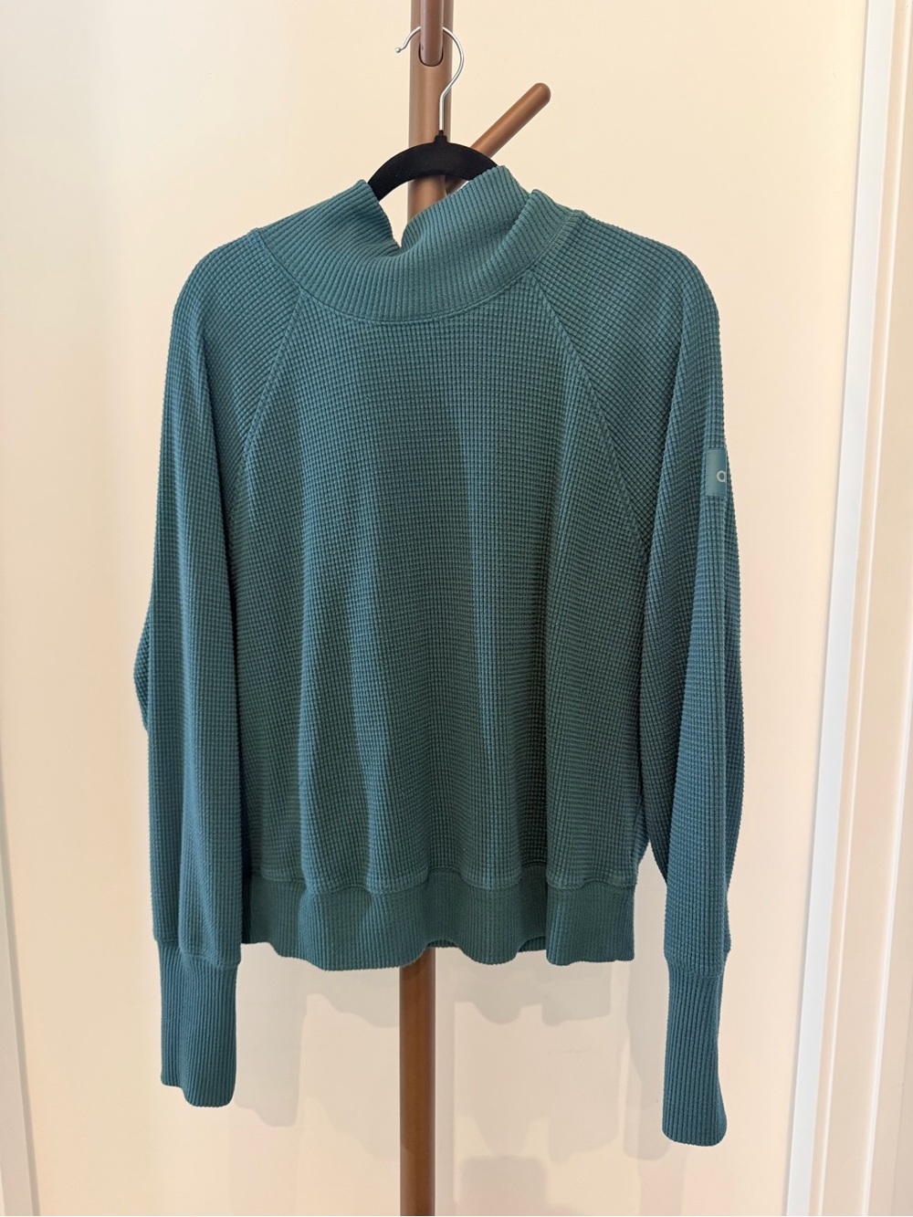 Alo Yoga Weekend Waffle Knit Turtleneck Sweater